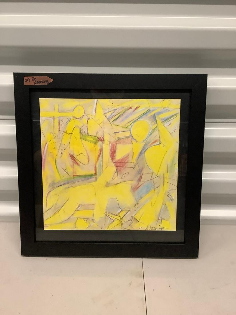 Willem De Kooning 1980's offset print in colors 11x11 (1 of 1)