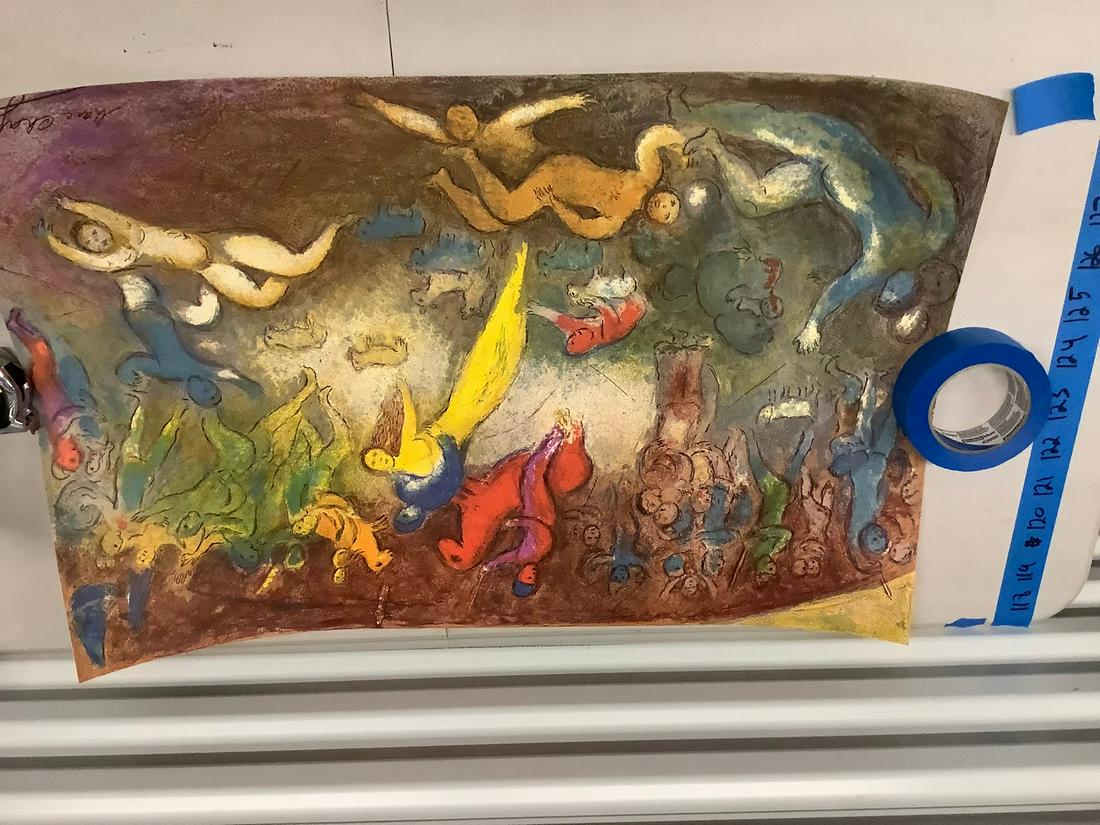 Marc Chagall lithograph plate signed 30x20 (1 of 1)