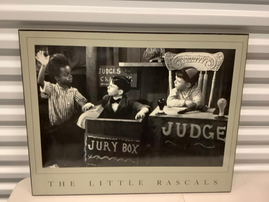 Framed Little Rascals print on wood 28x22 (1 of 1)
