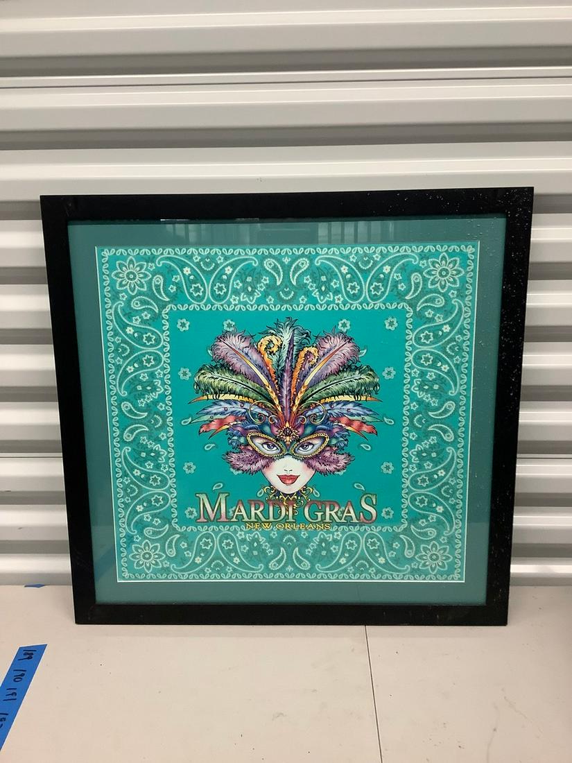 Mardi Gras new orleans framed print 24x24 (1 of 1)