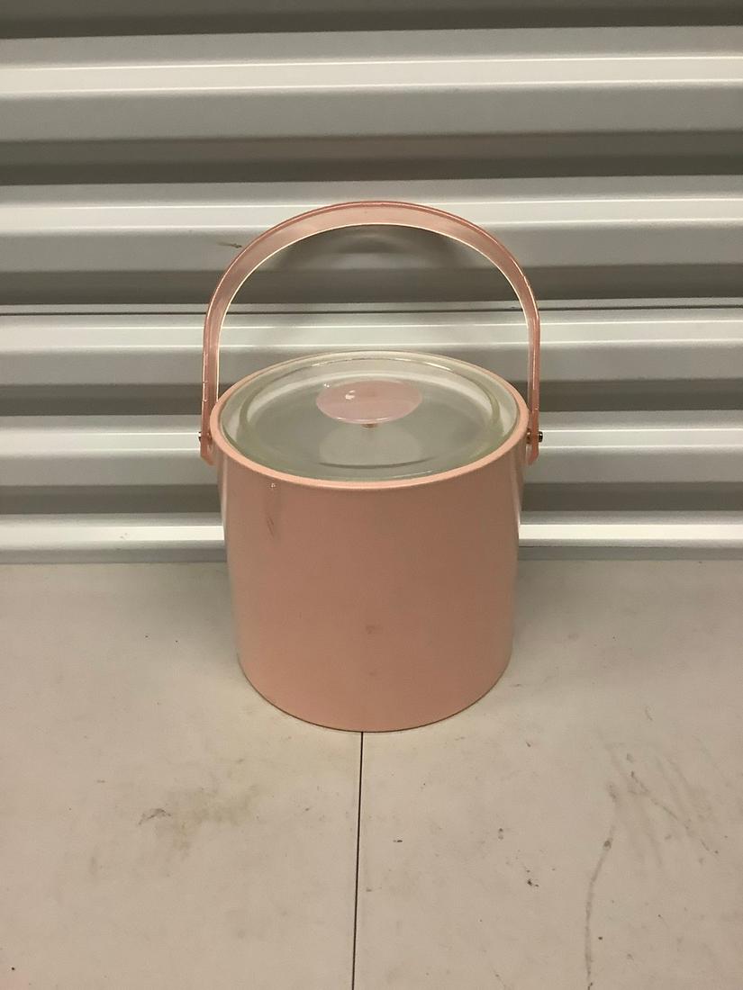 Georgia Beard retro pink ice bucket 7 inches tall: Georgia Beard retro pink ice bucket 7 inches tall