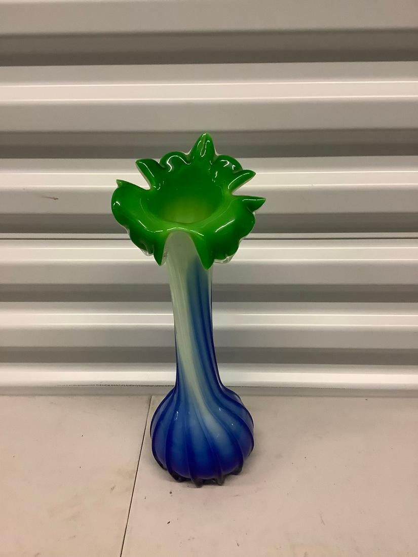 Murano style glass vase 13 inches tall (1 of 1)