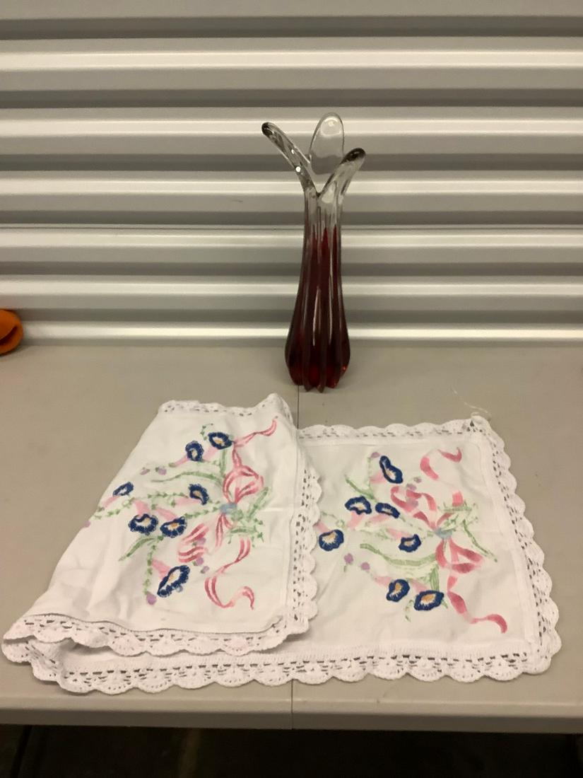 Large murano style glass vase (16 in.) and  vintage (1 of 1)