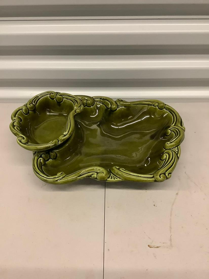 MCM california pottery serving dish 14 inch long (1 of 1)