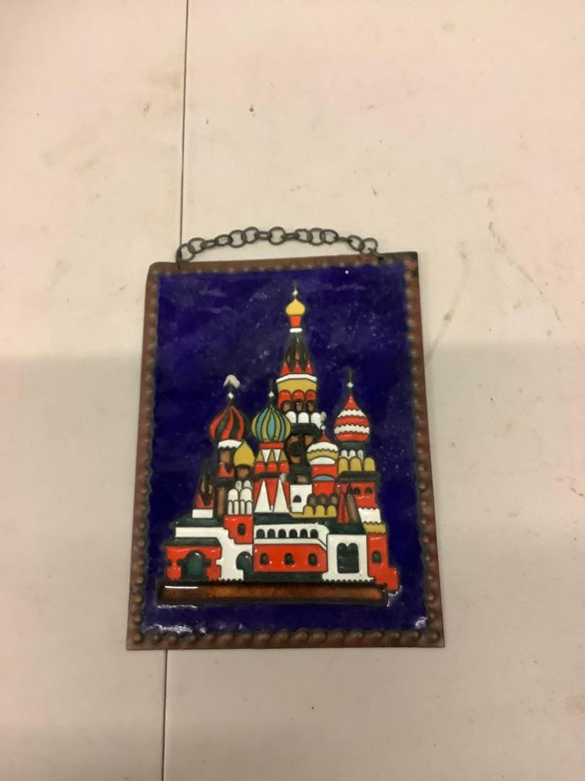 Porcelain on metal russian wall piece 7x5.5 (1 of 1)