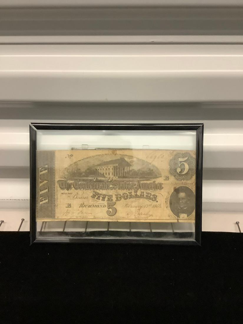 1864 richmond confederate 5 dollar bills (1 of 1)