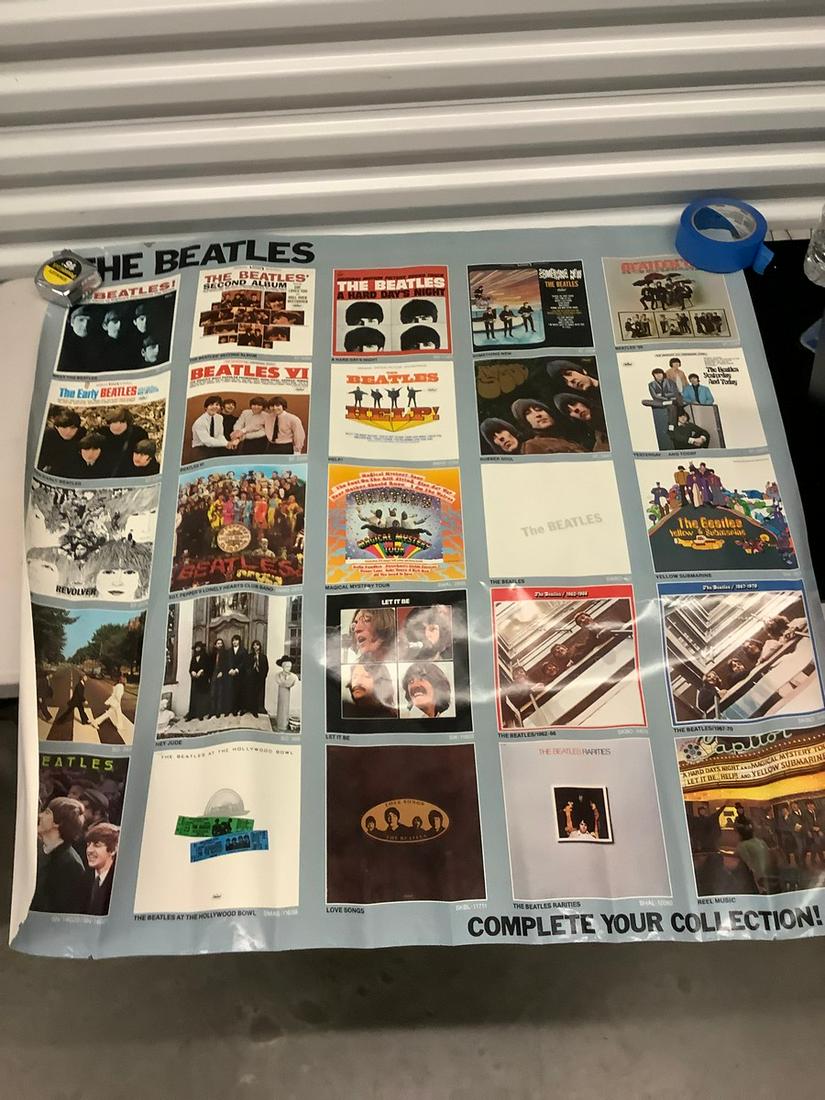 Large Beatles album cover poster 1982 36x34: Large Beatles album cover poster 1982 36x34