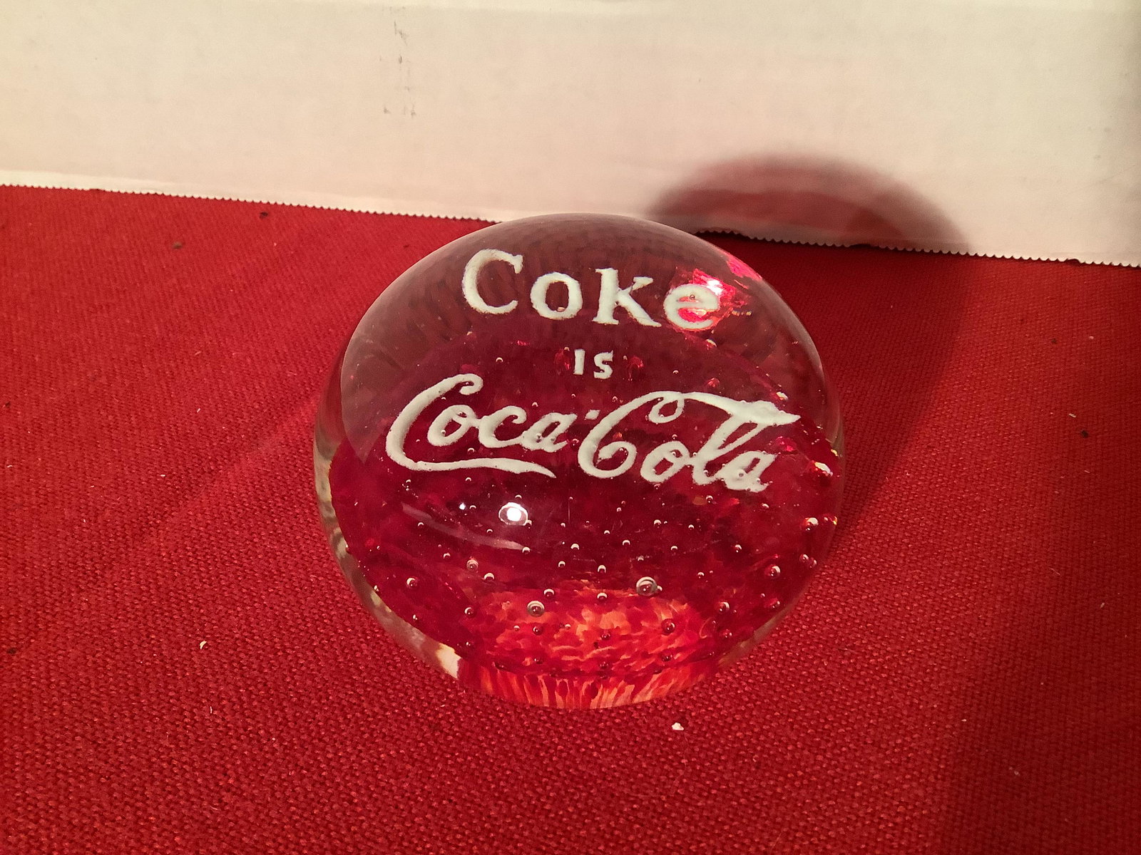 Vintage 1950-1970 Coca cola advertisment glass paper (1 of 1)