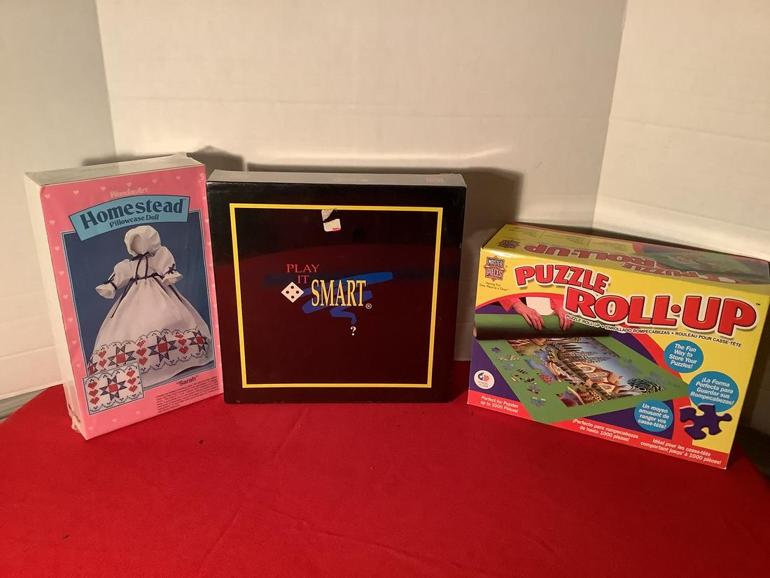 Play smart NIB puzzle roll up and homestead pillow doll: Play smart NIB puzzle roll up and homestead pillow doll