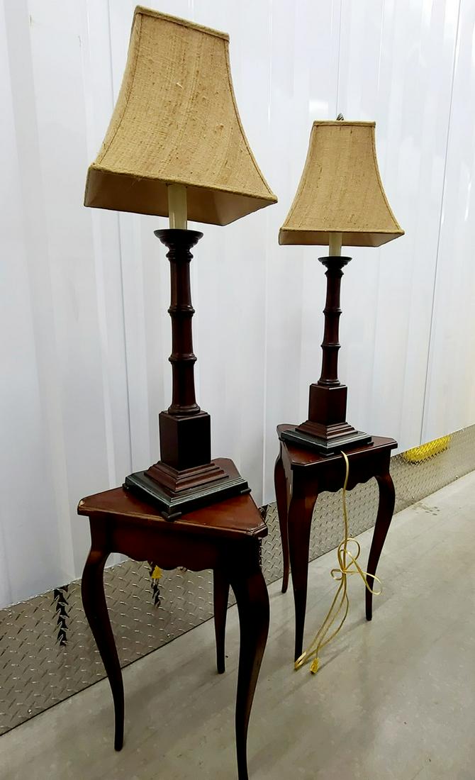 Ethan Allen Corner Tables and Lamps Working (1 of 1)