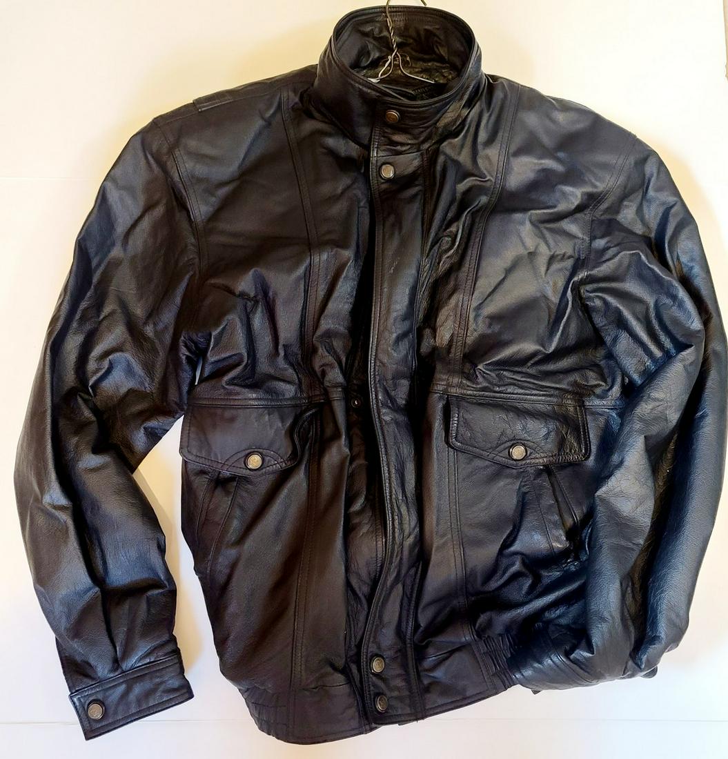 Vintage Charles Klein Men's L Leather Bomber Jacket (1 of 1)