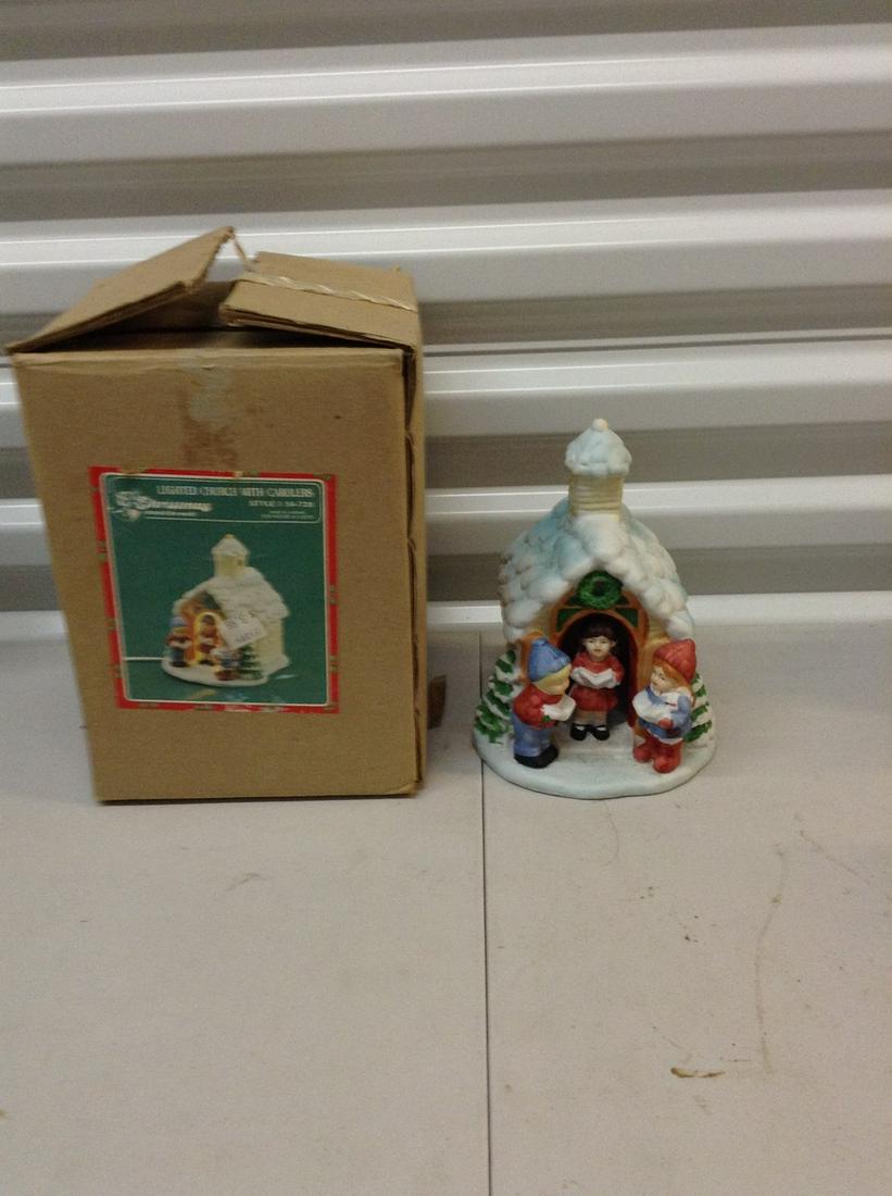Christmas around the world Lighted Church with Carolers: Christmas around the world Lighted Church with Carolers 8 inch tall