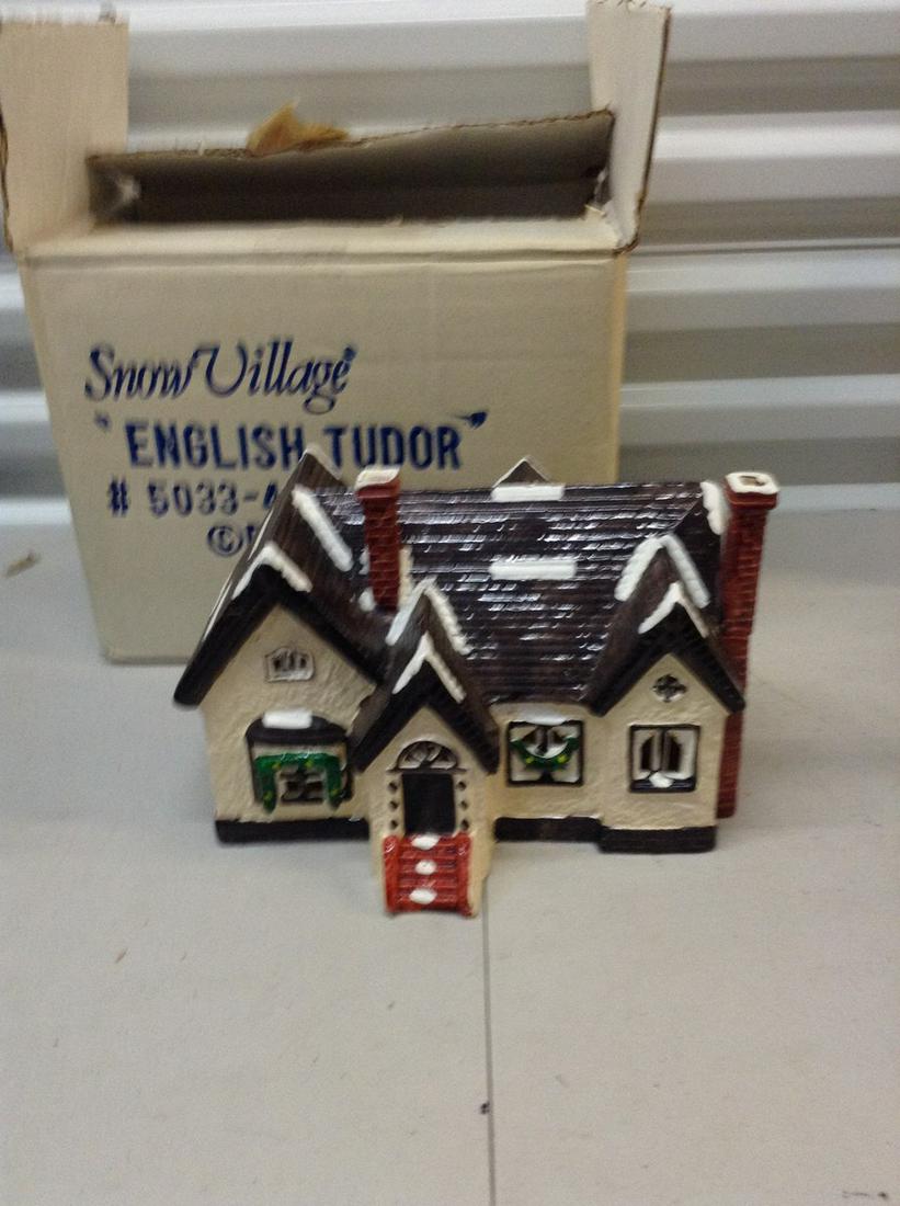 Department 56 Snow Village "English Tudor" 7 inch tall: Department 56 Snow Village "English Tudor" 7 inch tall