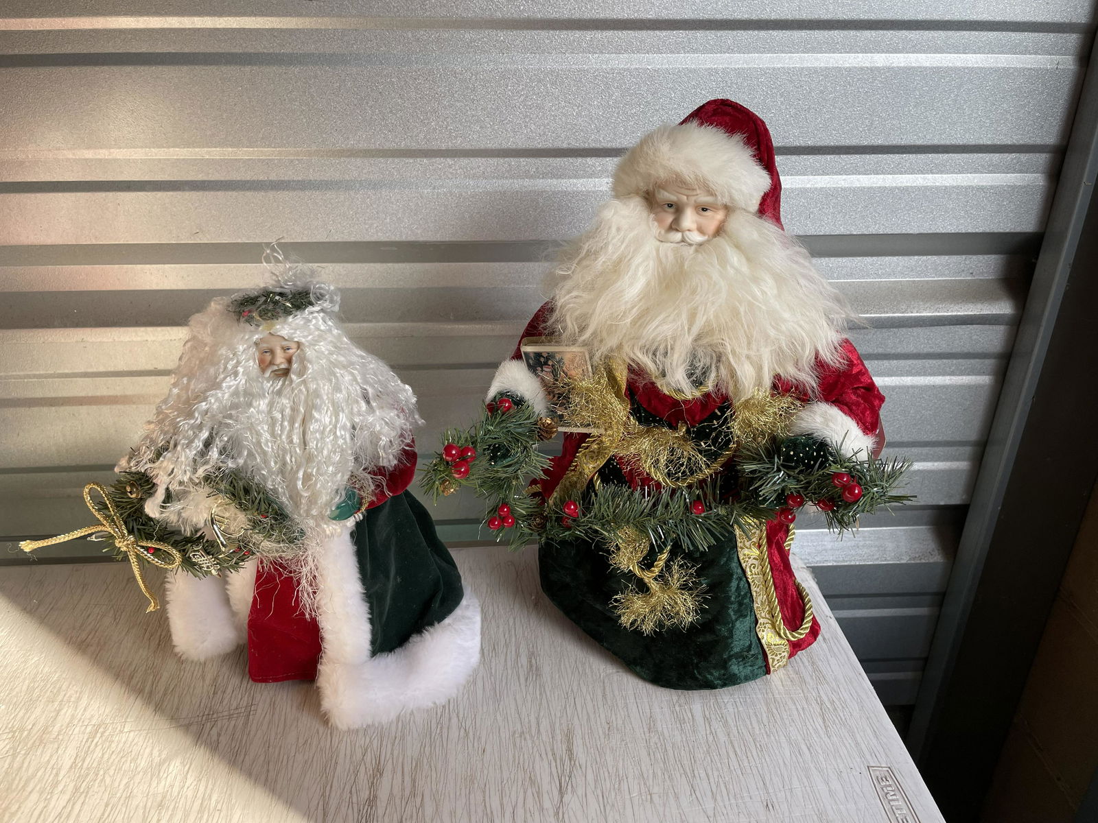 Two Santa tree toppers tallest 16.5" (1 of 1)