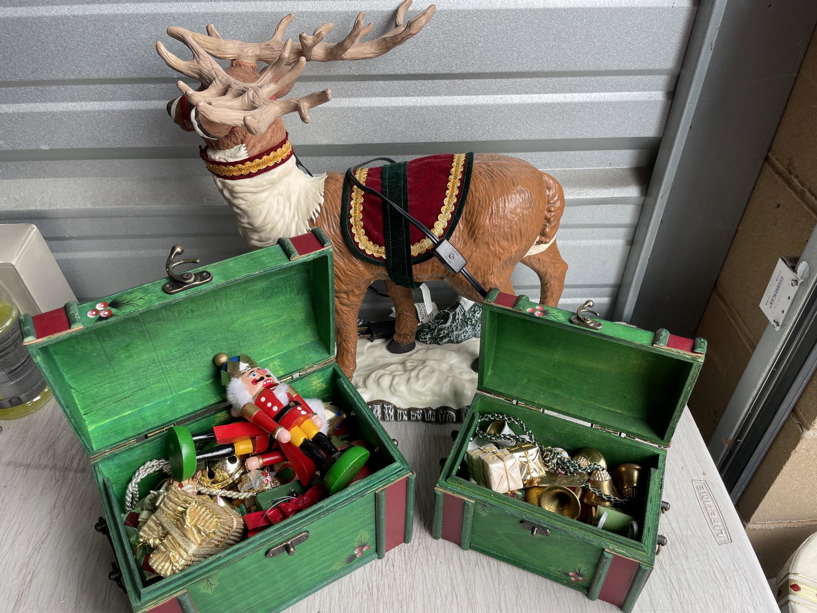 Light up reindeer and chests full of holiday trinkets: Light up reindeer and chests full of holiday trinkets