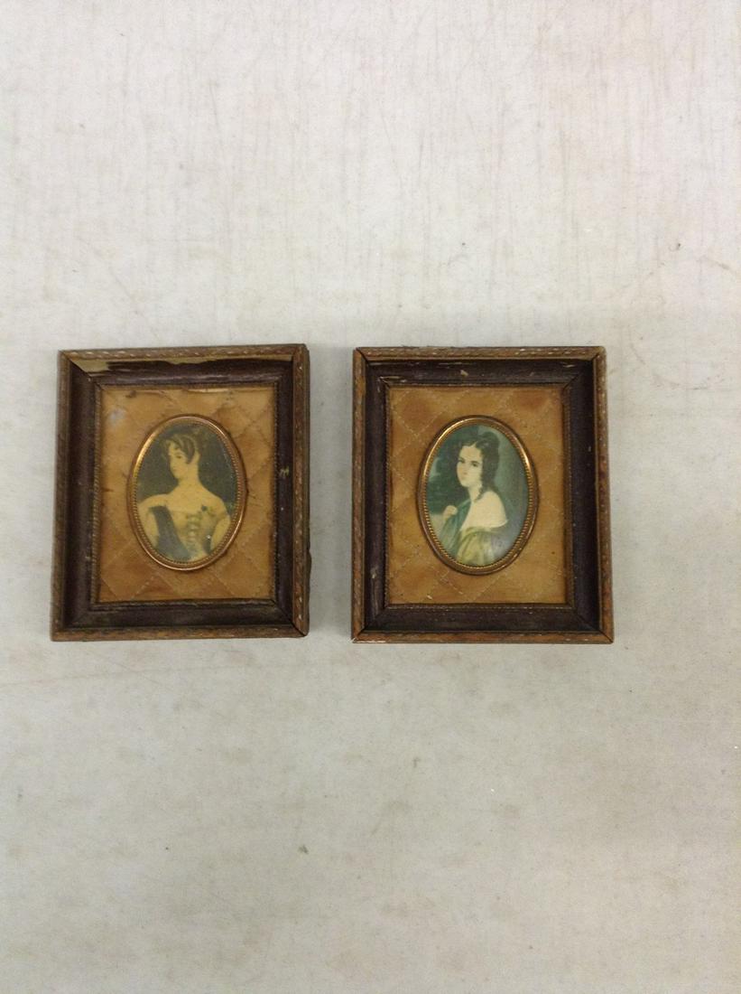2 framed antique picture portraits 5x4 (1 of 1)