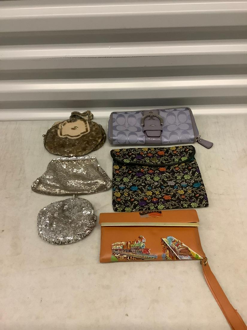 Six Vintage Purses/Wllets Including "Whiting & Davis" (1 of 1)