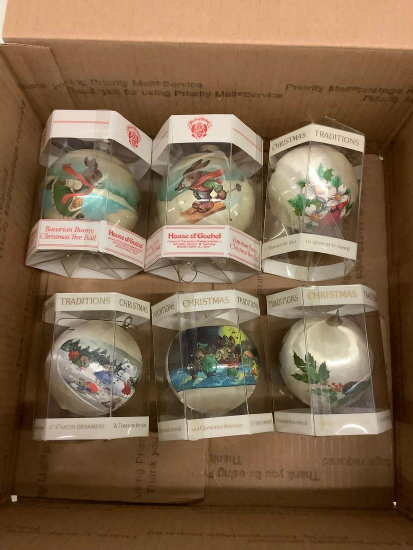 Six Packaged X-Mas Ornaments "Goebel & Christmas: Six Packaged X-Mas Ornaments "Goebel & Christmas Traditions "