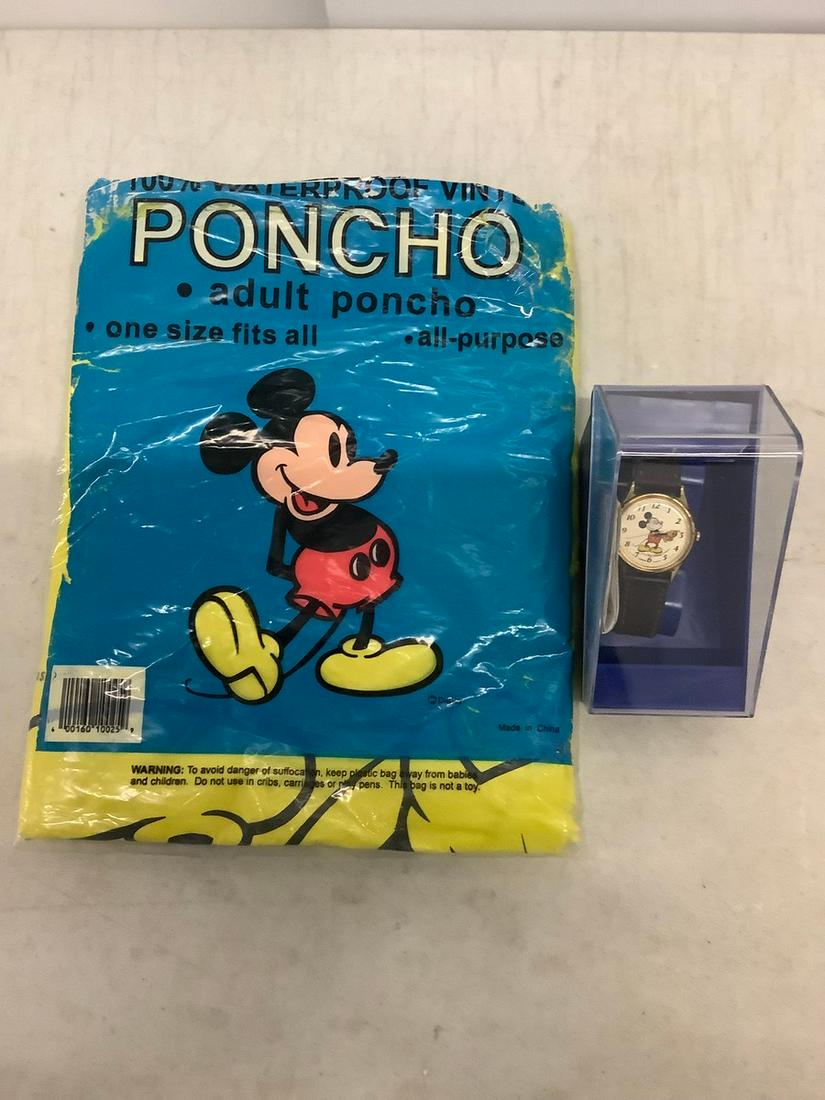 Vintage "Mickey Mouse" Poncho & Watch: Vintage "Mickey Mouse" Poncho & Watch