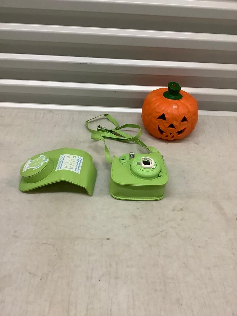Instax mini 9 film camera and porcelain pumpkin (1 of 1)