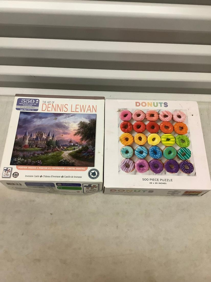 Pair of puzzles donuts and dennis lewan: Pair of puzzles donuts and dennis lewan