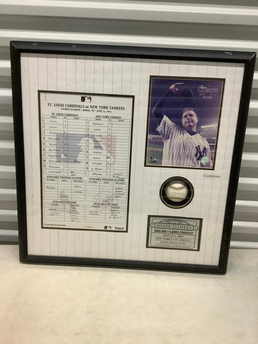 Sports Memorabilia of Roger Clemens, Signed Ball and (1 of 1)