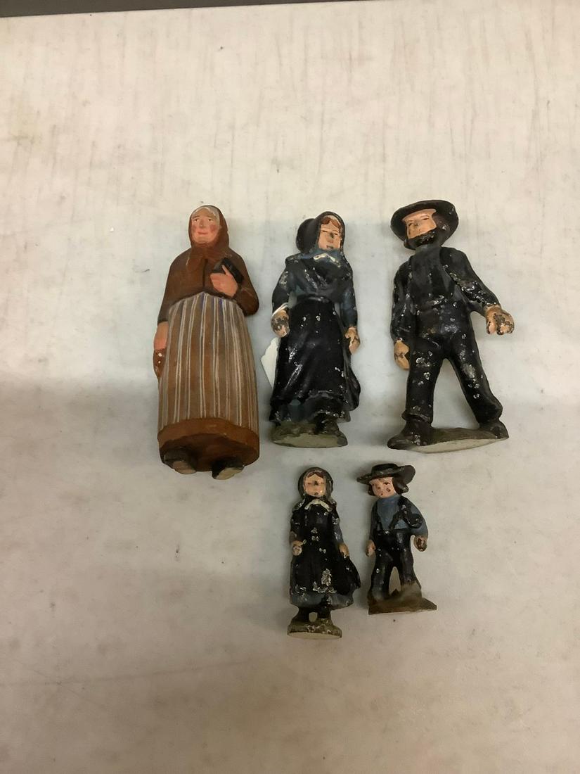 Four Piece Cast Iron Amish Family and More Tallest 5 (1 of 1)