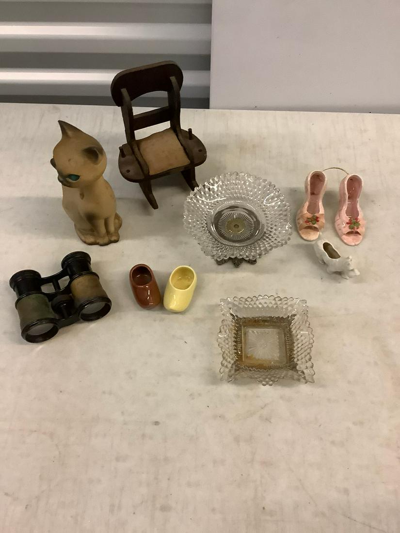 Binoculars, cat statue, ashtray and more: Binoculars, cat statue, ashtray and more