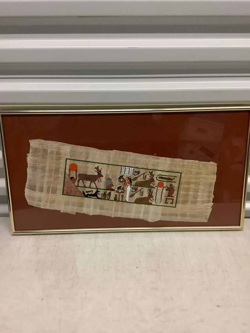 Framed Egyptian Artwork 11.5x22 (1 of 1)