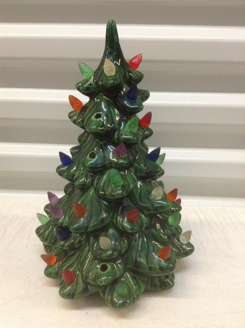 Vintage Ceramic Christmas Tree  no base 10" (1 of 1)