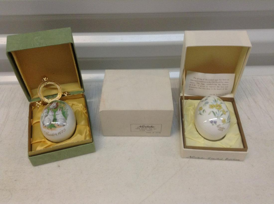 1970s Noritake and Royal Bayreuth Germany Eggs with: 1970s Noritake and Royal Bayreuth Germany Eggs with boxes