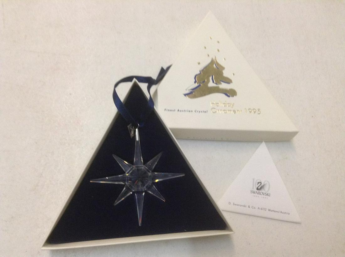 1995 Swarovski Crystal Ornament with box and paper (1 of 1)