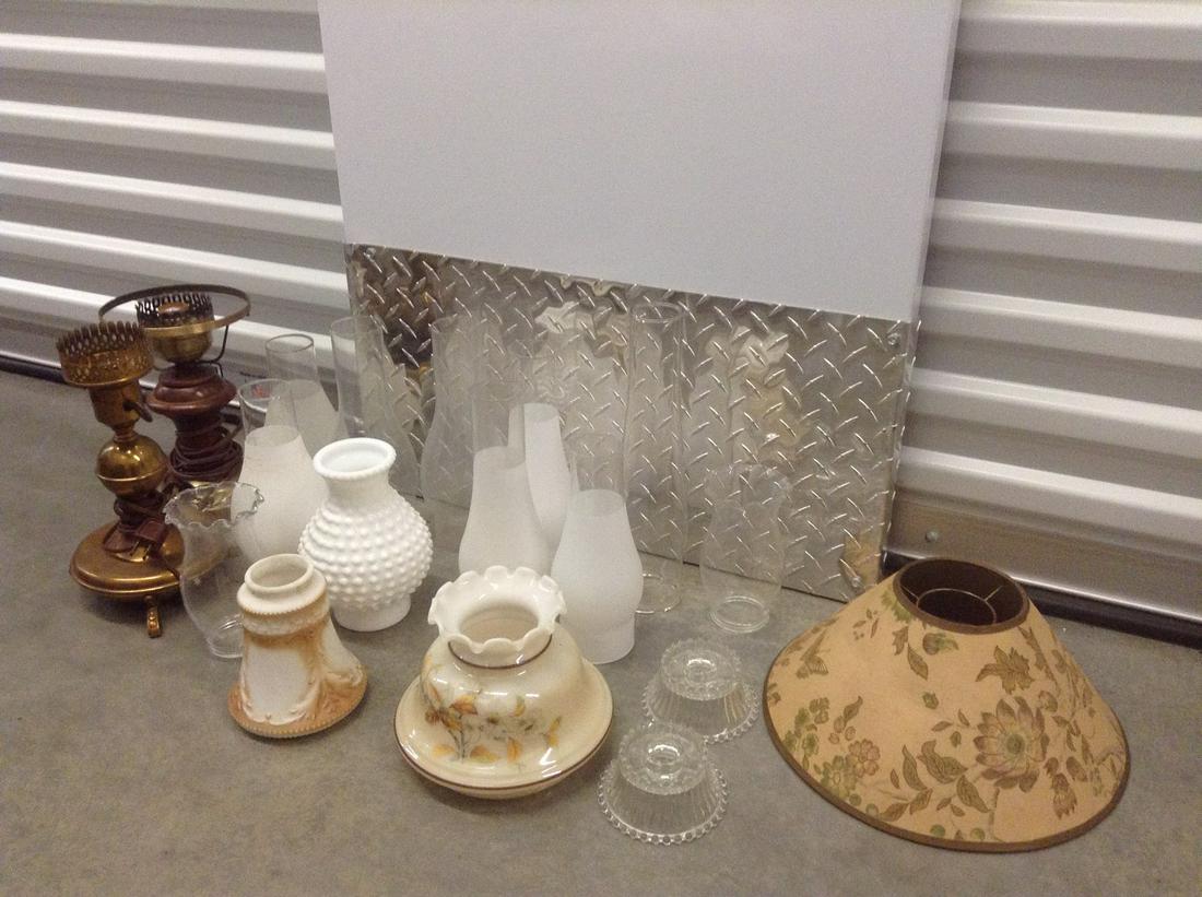 Large Lot of Hurricanes and lamp parts (1 of 1)