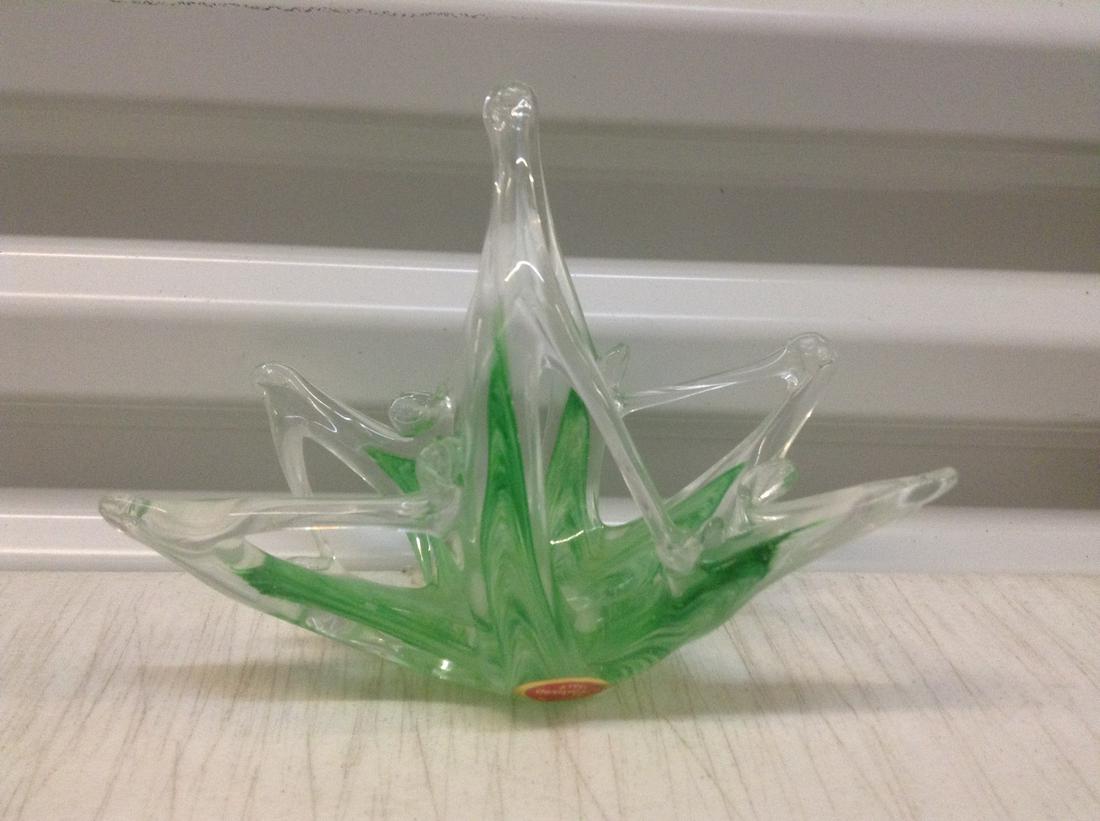 Signed Murano Glass Basket 6.5" (1 of 1)