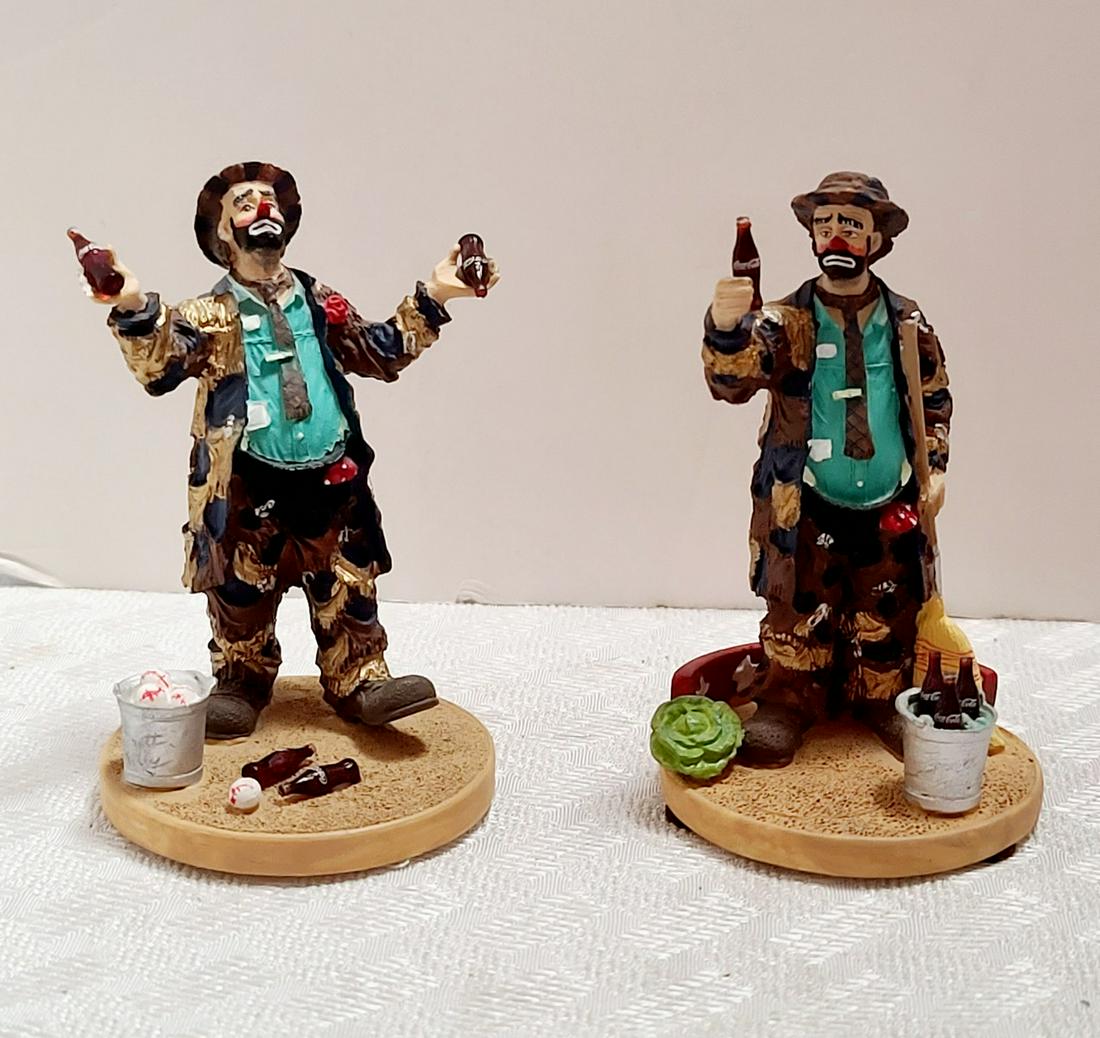 Vintage Coca-Cola Emmett Kelly Figurines: Vintage Coca-Cola Emmett Kelly Figurines