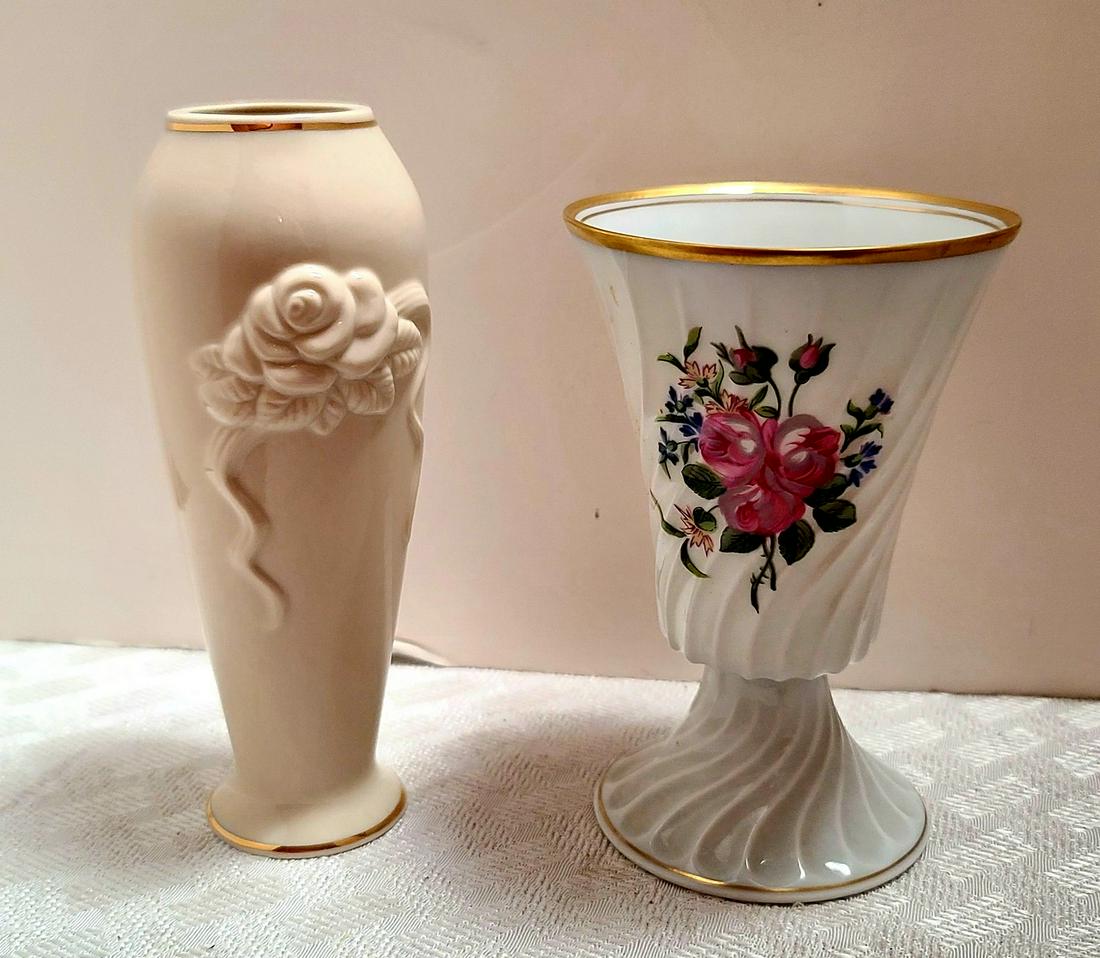 Vintage Lenox and Limoges France Vases 6" tall: Vintage Lenox and Limoges France Vases 6" tall