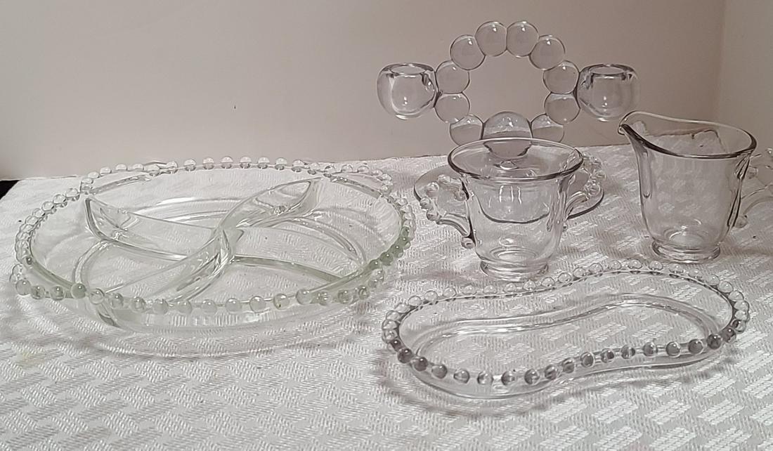 Vintage Beaded Glass Serving Items (1 of 1)