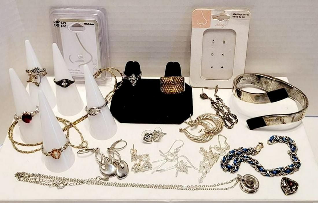 Sterling and Rhinestone Jewelry Assortment (1 of 1)