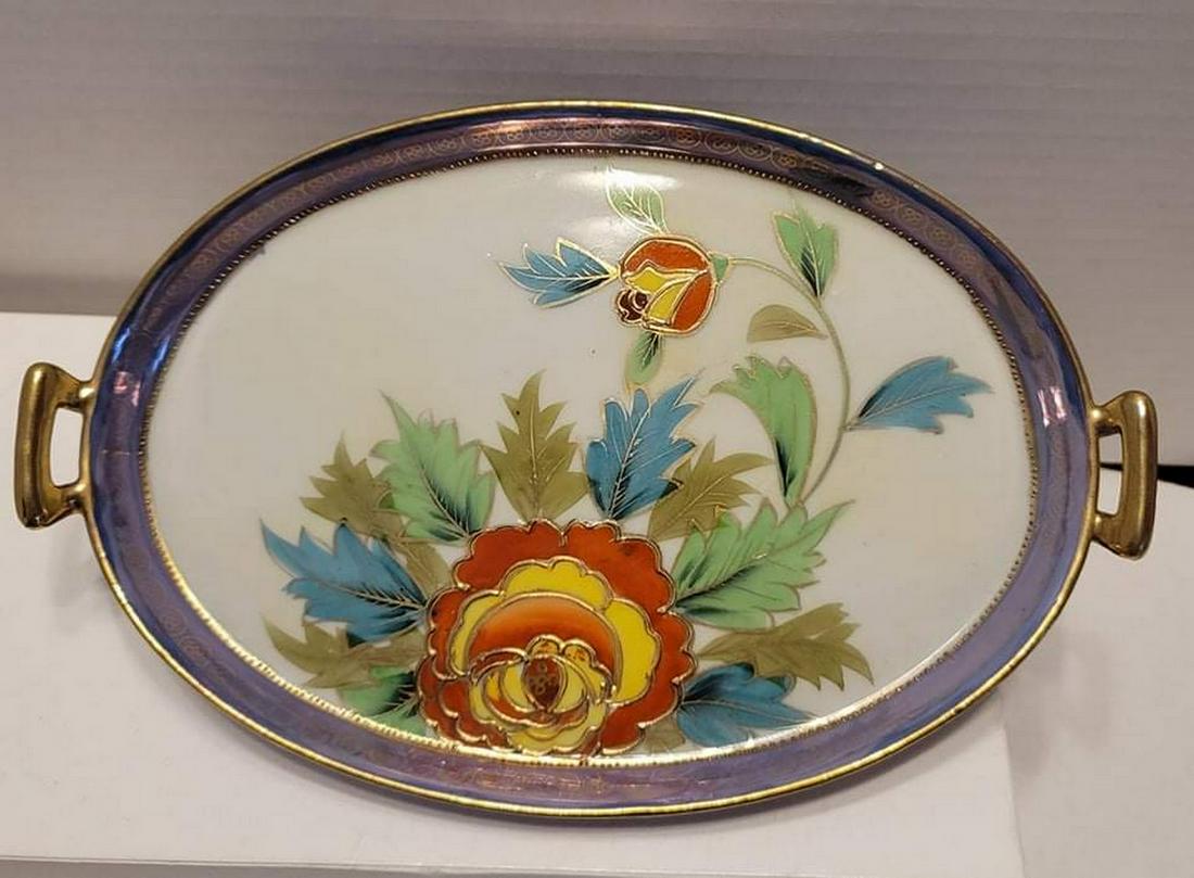 Midcentury Tashiro Shoten Lusterware Dish 9x6" (1 of 1)
