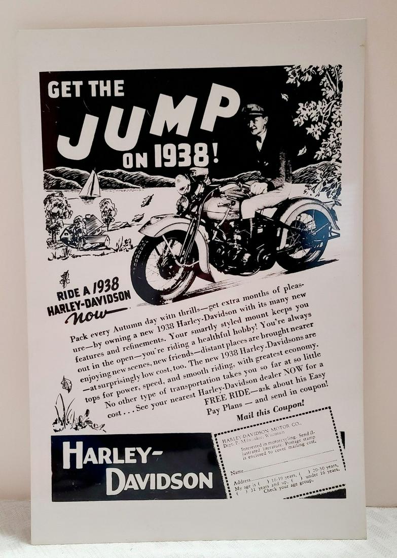 Vintage Harley Davidson Metal Sign 12x18": Vintage Harley Davidson Metal Sign 12x18"
