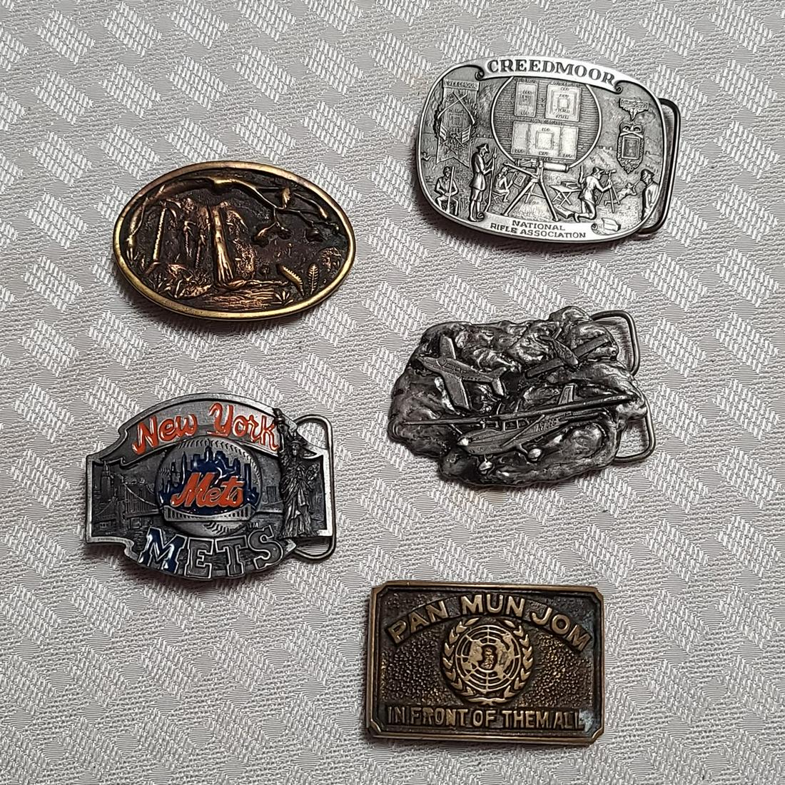 Vintage Belt Buckles incl Mets, Military: Vintage Belt Buckles incl Mets, Military