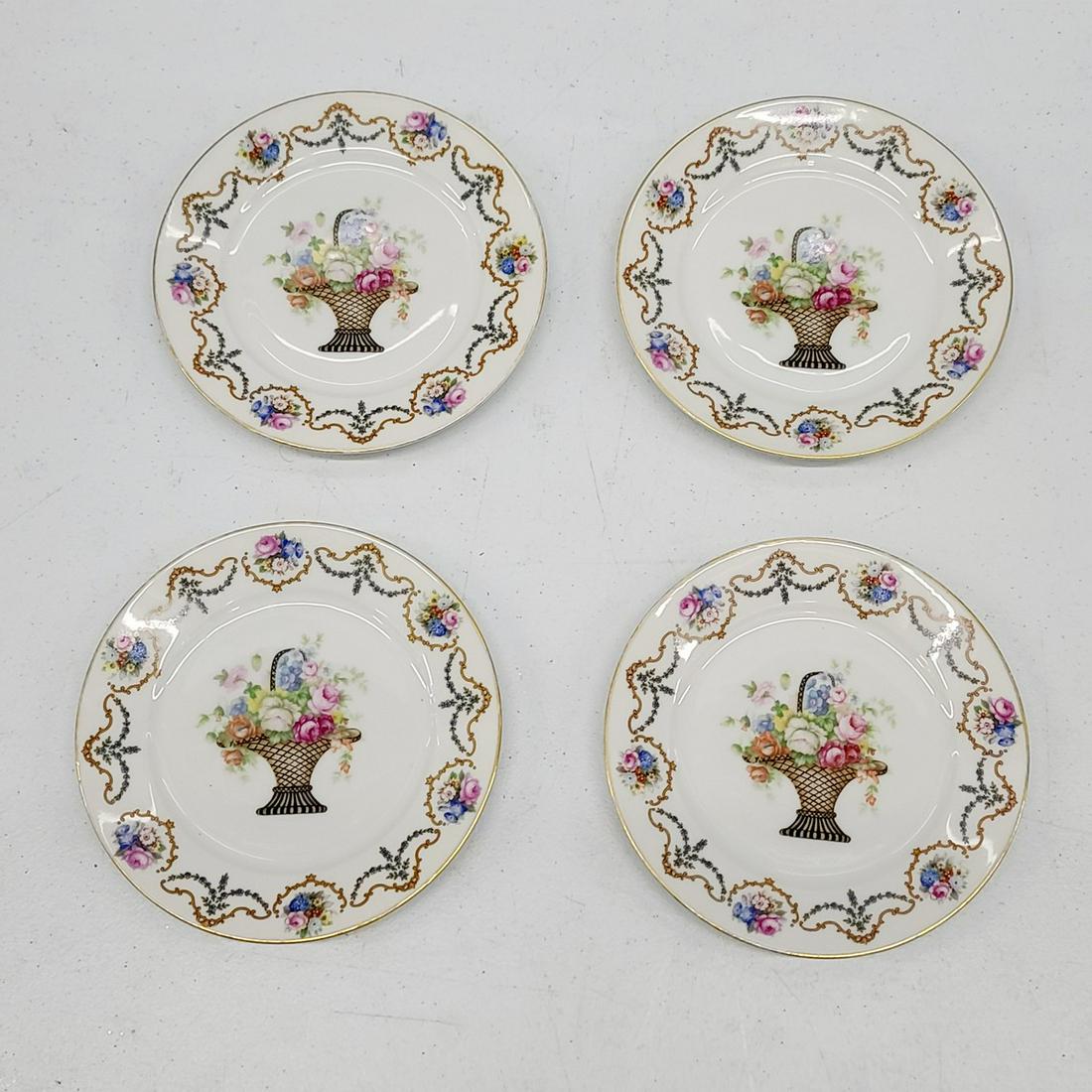 Vintage Bohemia Czecho Slowakla Tea Plates 6" Diameter