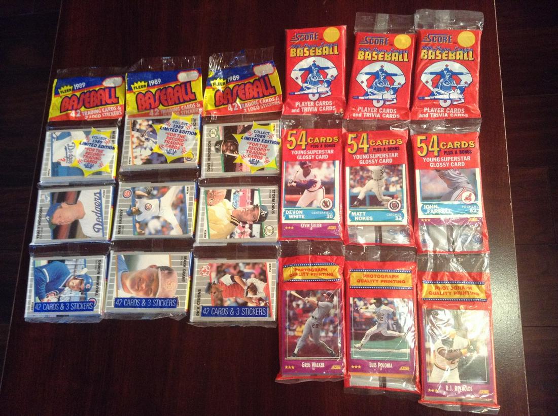 Lot of Sealed Baseball Cards (1 of 1)