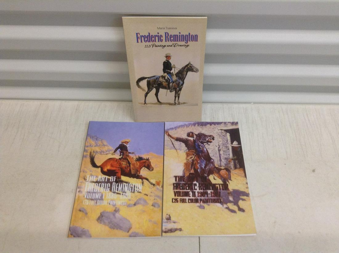 Three Frederic Remington Pamphlet Style Art Books (1 of 1)