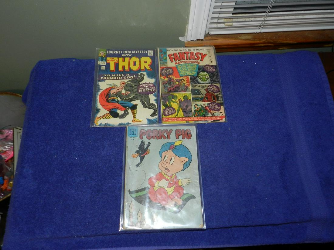 3 Vintage 1960s Comic Books Thor Porky Pig More (1 of 1)