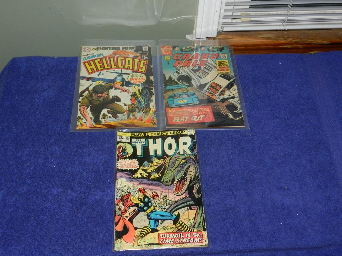 3 Vintage 1960s Comic Books Thor Grand Prix More (1 of 1)