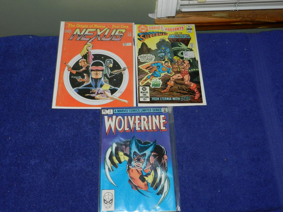 3 Vintage Comic Books Nexus He-Man Superman Wolverine (1 of 1)