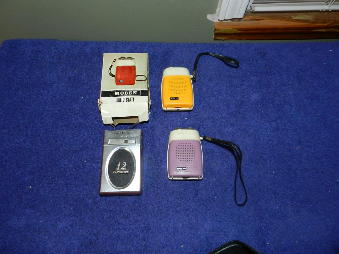3 Vintage Transistor Radios Moden Star Fire (1 of 1)