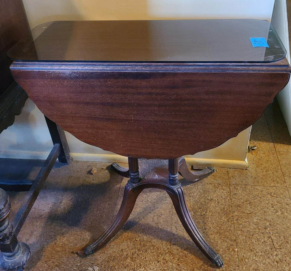 Antique Folding Table 27x27x17" folded (1 of 1)