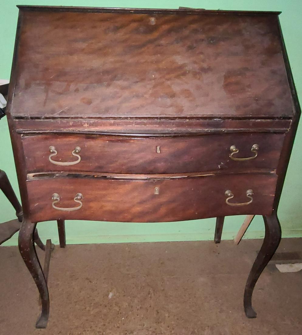 Antique Secretary Desk and Contents 39x29x18": Antique Secretary Desk and Contents 39x29x18"